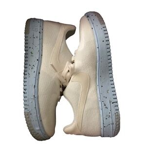 New Nike Air Force 1 Crater Flyknit Sz W7 M5.5 Shoes White Athetic Sneakers